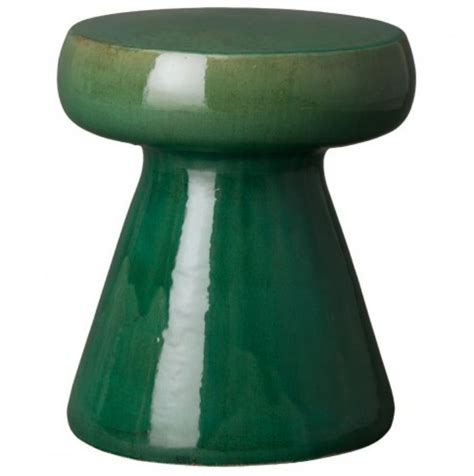 Mushroom Garden Stool - Green Glaze - Scenario Home