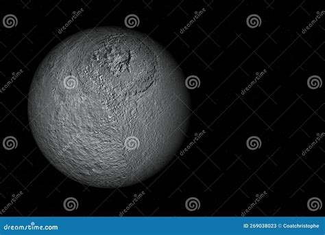 Tethys, The Moon Of Saturn - Solar System Royalty-Free Stock Photo ...