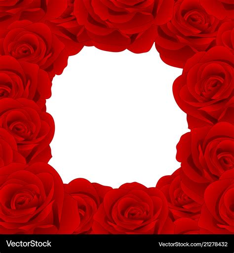 Red rose border Royalty Free Vector Image - VectorStock