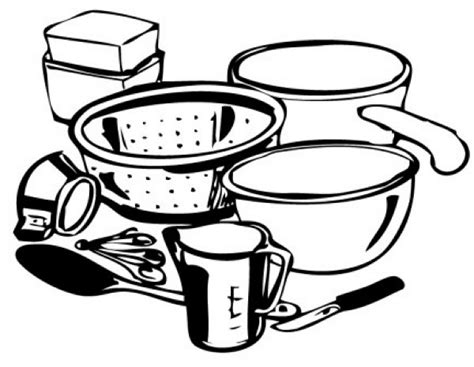 Free Cooking Utensils Clipart Black And White, Download Free Cooking ...