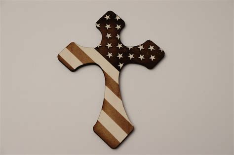 American Flag Cross SVG Ai Laser Cut Files INSTANT - Etsy