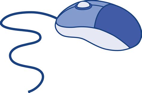 Blue Computer Mouse - Free Clip Art