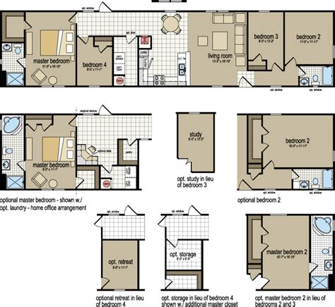 Double Wide Trailer Floor Plans 3 Bedroom - floorplans.click