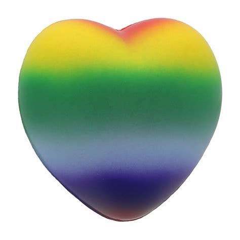 Rainbow Heart Stress Reliever-Full Color | Totally Promotional