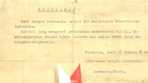 Sejarah Perumusan Teks Proklamasi Kemerdekaan Indonesia 17 Agustus 1945 ...