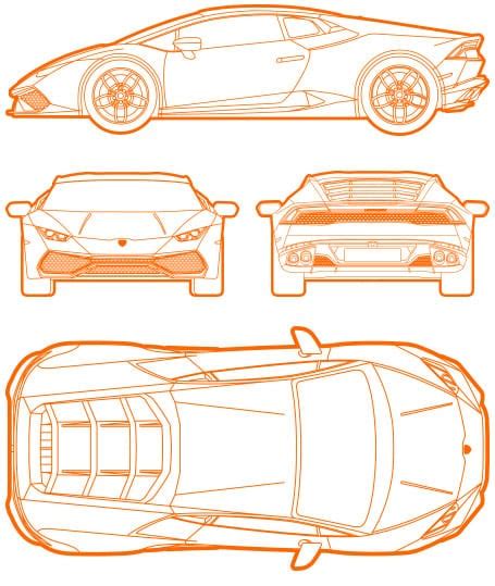 Car Blueprint Lamborghini