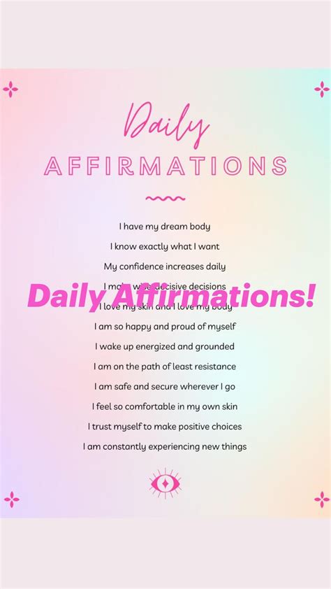 Daily Affirmations! | Daily affirmations, Affirmation quotes, Affirmations