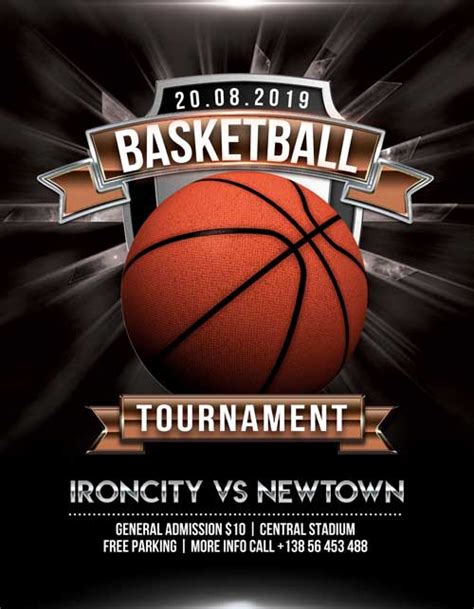 Basketball Tournament Free Flyer PSD Template | FreePSDFlyer