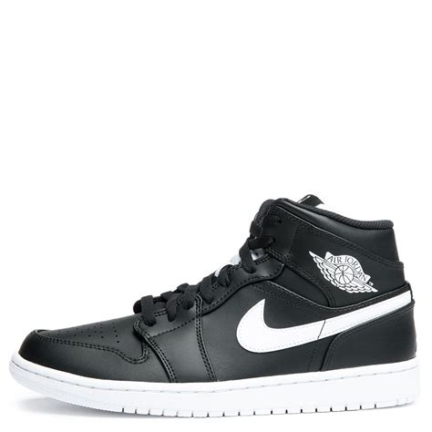 AIR JORDAN 1 MID BLACK/WHITE-WHITE