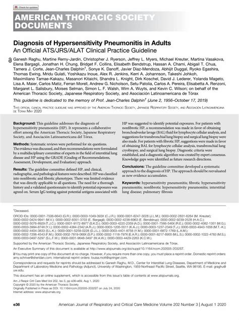 (PDF) Diagnosis of Hypersensitivity Pneumonitis in Adults. An - DOKUMEN ...