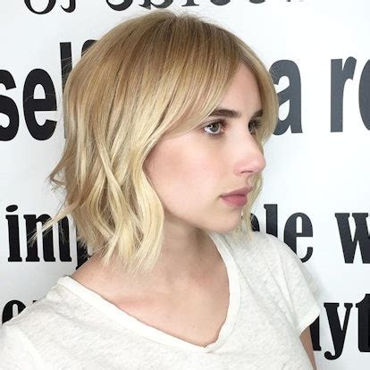 Emma Roberts Just Debuted A Dramatic Blonde Bob