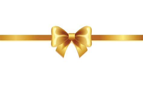 Vector elegant gold ribbon and bow isolated on white 27198064 Vector ...