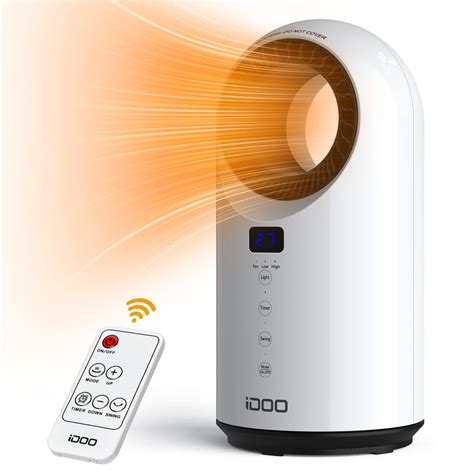 iDOO Electric Space Heater for Home, Portable Ceramic Heaters with ...