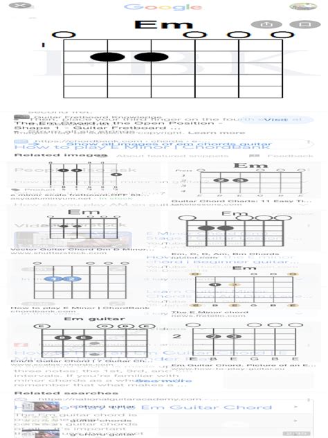 Em Chords | PDF | Guitars | Chordophones