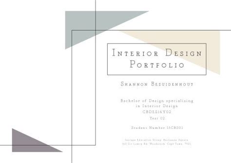 Interior Designer Portfolio Cover Page | Brokeasshome.com