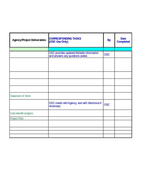 Implementation Plan Template Excel