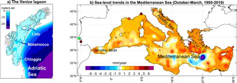 (a) Map of the Venice lagoon (redrawn from Zanchettin et al., 2021a ...