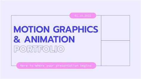 Motion Graphics & Animation Portfolio | Google Slides & PPT