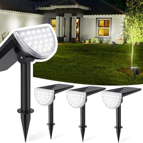 JSOT Solar Spotlights Outdoor-Solar Lights Outdoor Waterproof Landscape ...