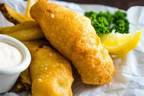 Crispy Beer Battered Fish and Chips Recipe | Heather Likes Food