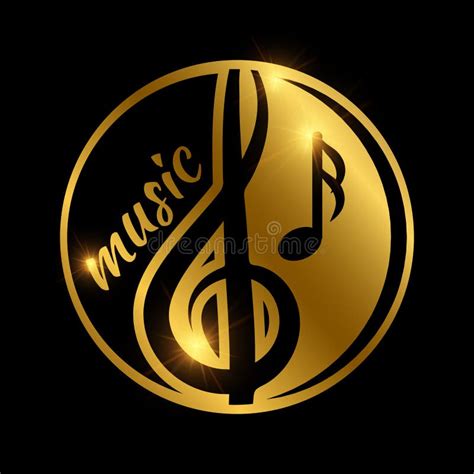 Luxury Music Logo Design - Golden Shiny Musical Emblem Stock Vector ...