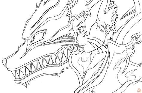 Naruto Nine Tailed Fox Coloring Pages