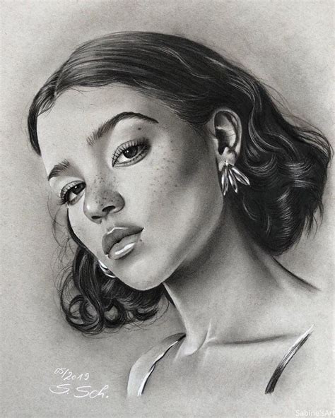 Charcoal Portraits Realistic Drawings | Realistic drawings, Portrait ...