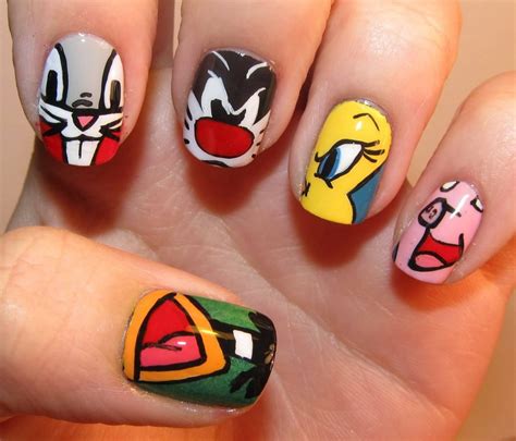 25 Cutesy Cartoon Nail Art for Reminiscing Childhood