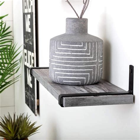 Shelf Brackets for Floating Shelves (Black) - WallMantra