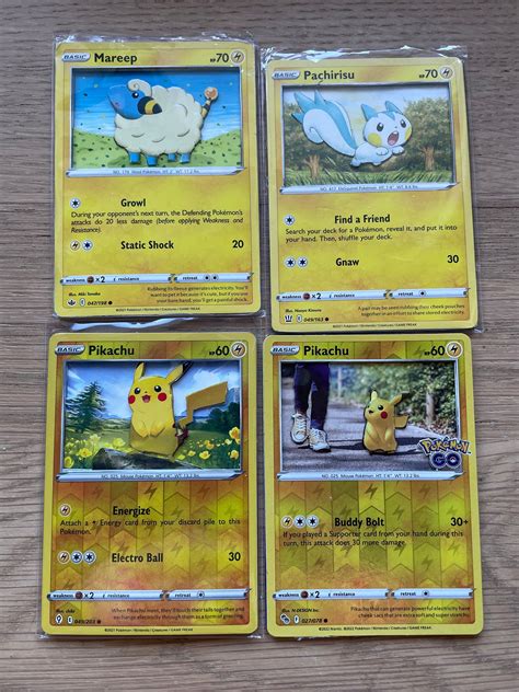 3D ELECTRIC Type Pokemon Cards - Etsy