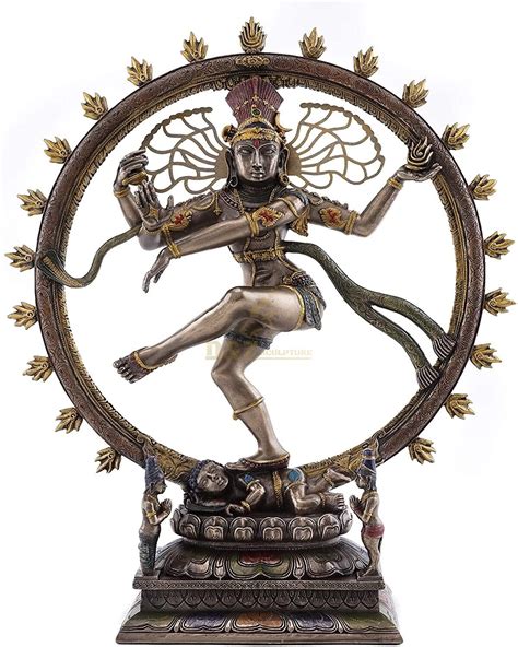 Buddhism temple decoration bronze lord shiva shakti statue