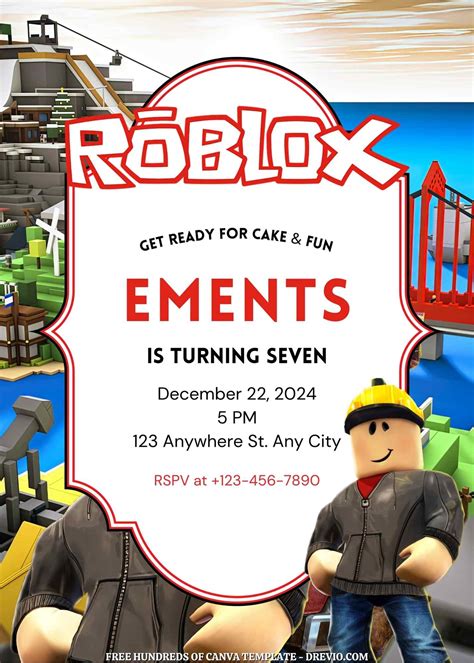 Free Roblox Birthday Invitations | Download Hundreds FREE PRINTABLE ...