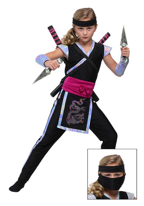 Rainbow Ninja Costume for Girls