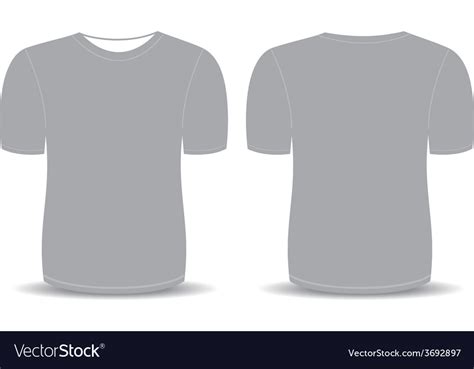 Blank t shirt gray template Royalty Free Vector Image