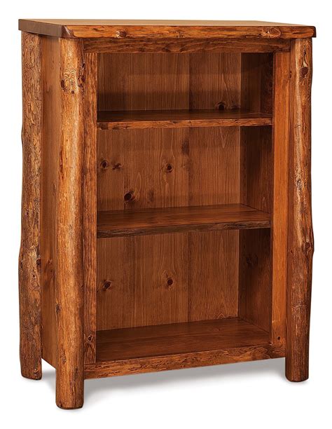 Log Furniture 3 Shelf Bookcase from DutchCrafters Amish Furniture