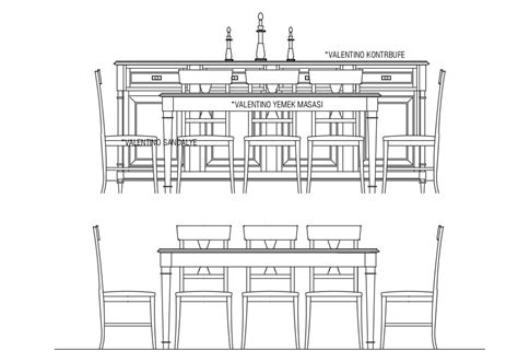 Elevation Drawing Arm Chair