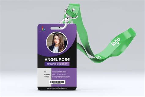 ID Badge Template Design – GraphicsFamily