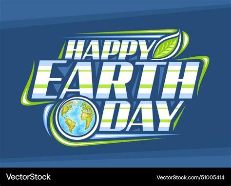 Logo for earth day Royalty Free Vector Image - VectorStock