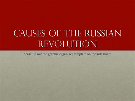 Causes of the Russian Revolution