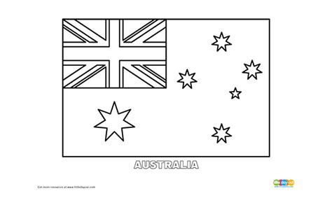 Free Australia Flag Colouring Page - Little Day Out