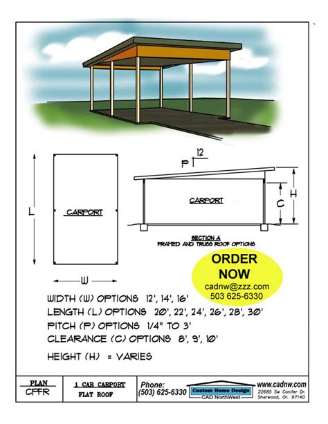 Carport Plans Flat Roof PDF Woodworking