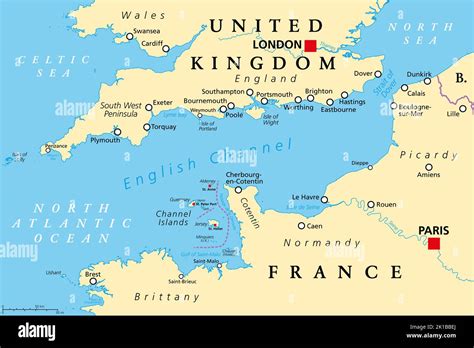 English Channel Tunnel Map