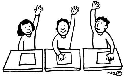 student raising hand clipart black and white 20 free Cliparts ...