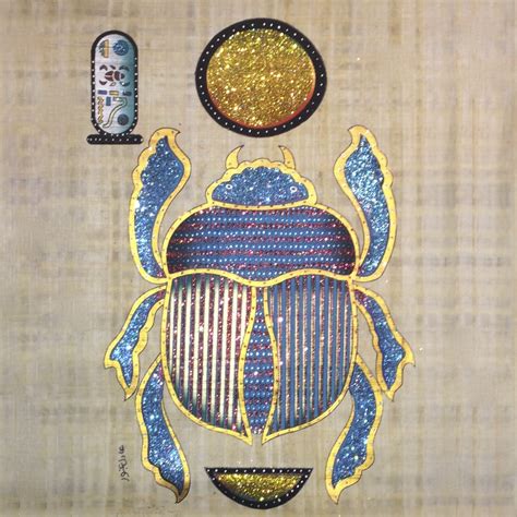 Scarab Beetle, a sign of spontaneous creation, a symbol of regeneration ...