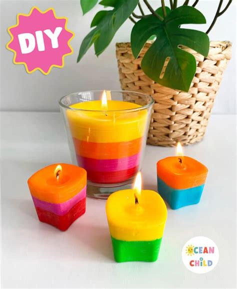 Homemade crayon candles, DIY gift idea! - Ocean Child Crafts