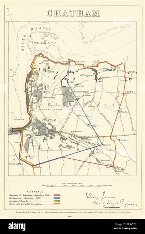 Chatham kent map hi-res stock photography and images - Alamy