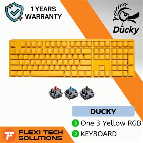 DUCKY One 3 Yellow RGB Full Size Wired Mechanical Keyboard – Flexi Tech