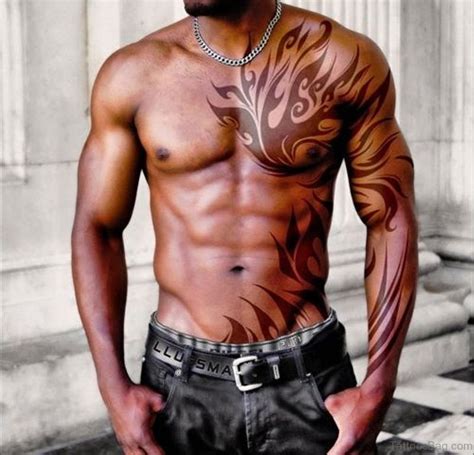 61 Stylish Tribal Tattoos On Chest - Tattoo Designs – TattoosBag.com