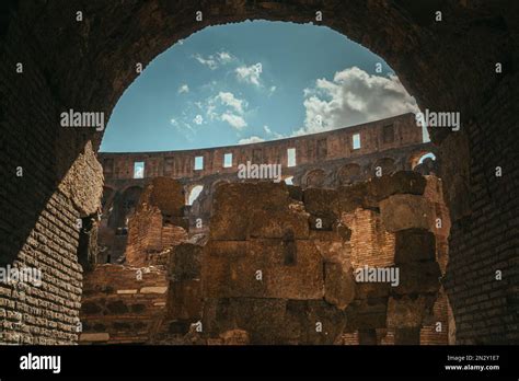 Rome Colosseum Inside Details Stock Photo - Alamy