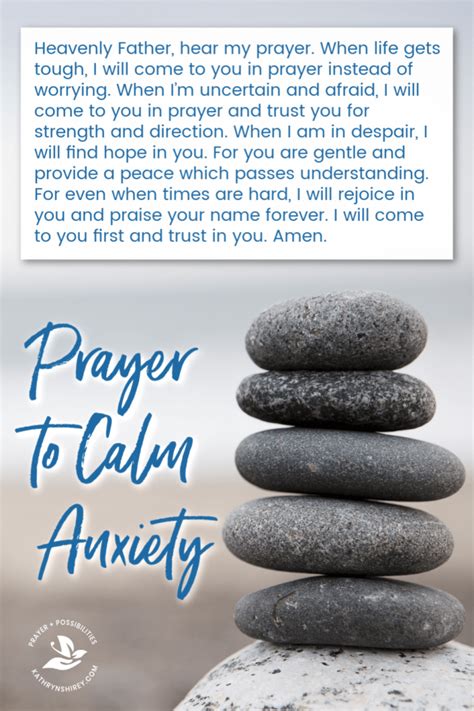 Daily Prayer to Calm Anxiety - Prayer & Possibilities